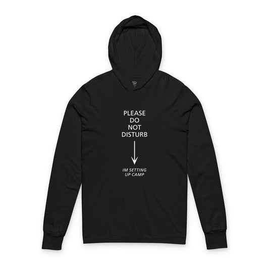 Do Not Disturb Unisex Hooded Long Sleeve Tee Bella+Canvas 3512