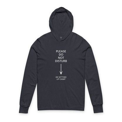Do Not Disturb Unisex Hooded Long Sleeve Tee Bella+Canvas 3512
