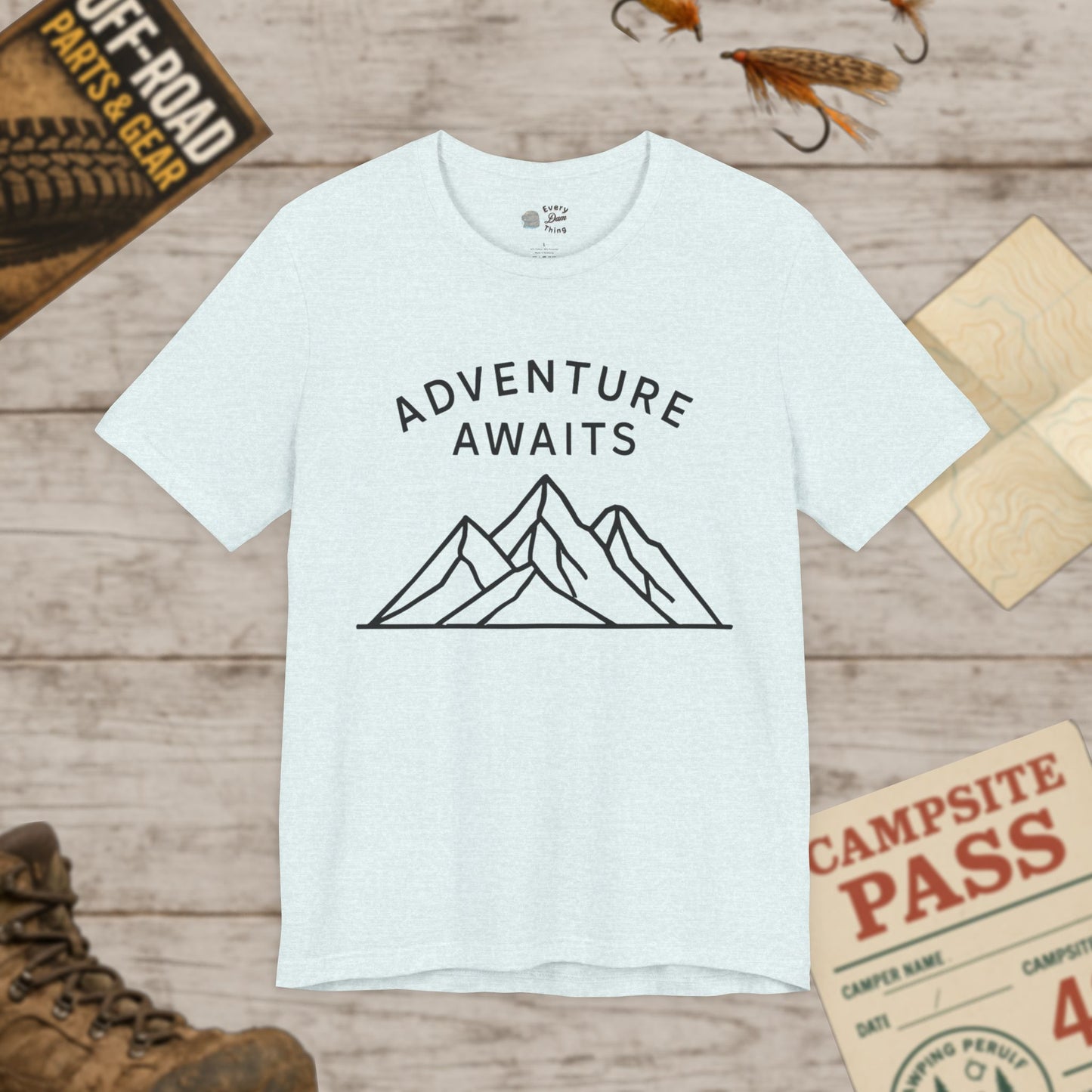 Adventure Awaits Mountain T-Shirt Outdoor Lifestyle