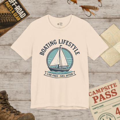 Boating Lifestyle Tee Live Free, Sail Often Sailboat T-Shirt