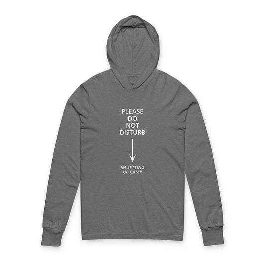 Do Not Disturb Unisex Hooded Long Sleeve Tee Bella+Canvas 3512