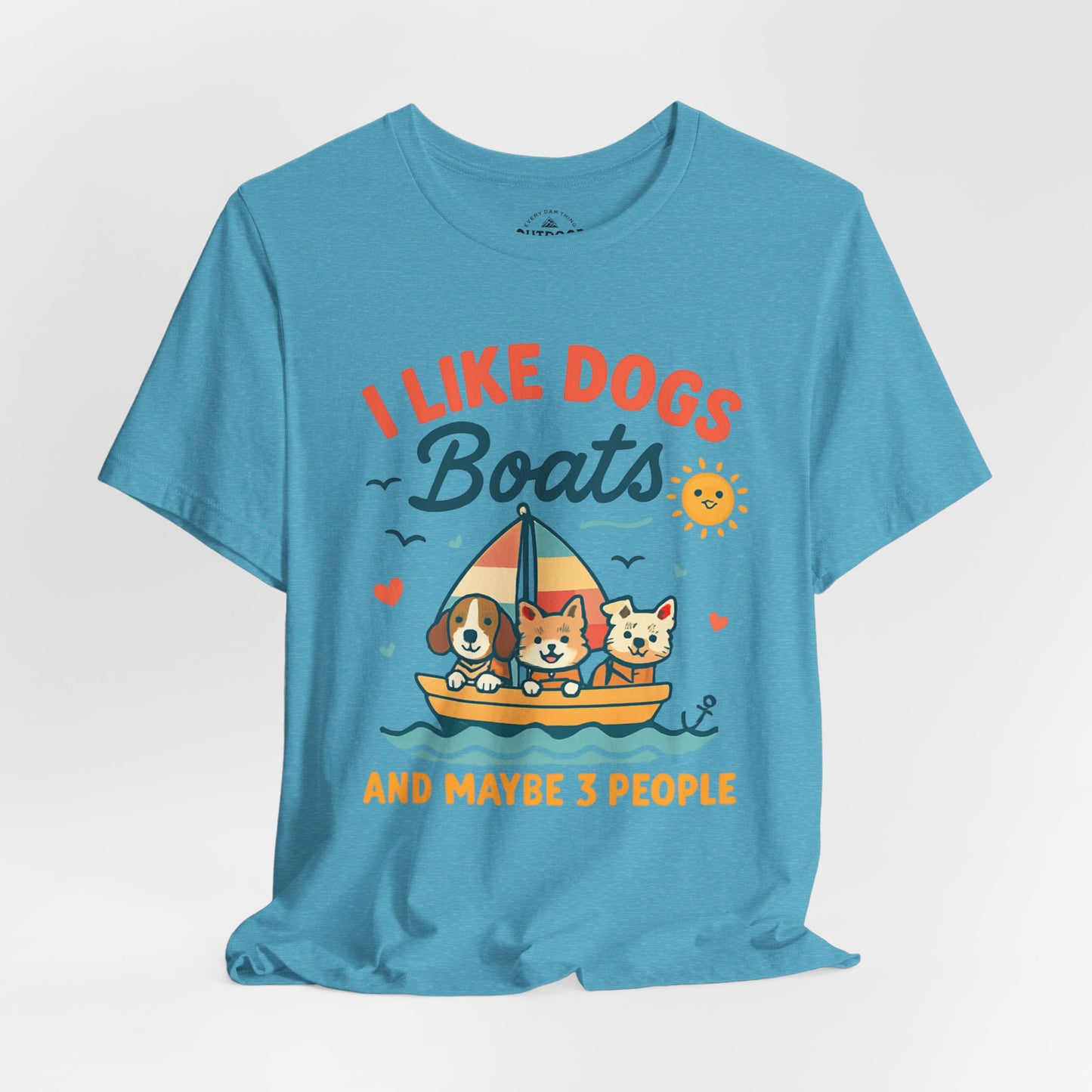 I Like Dogs, Boats Fun Cute T-Shirt