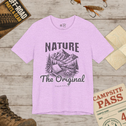 Nature OG Therapist Short Sleeve Tee Bella Canvas 3001 BLK Print