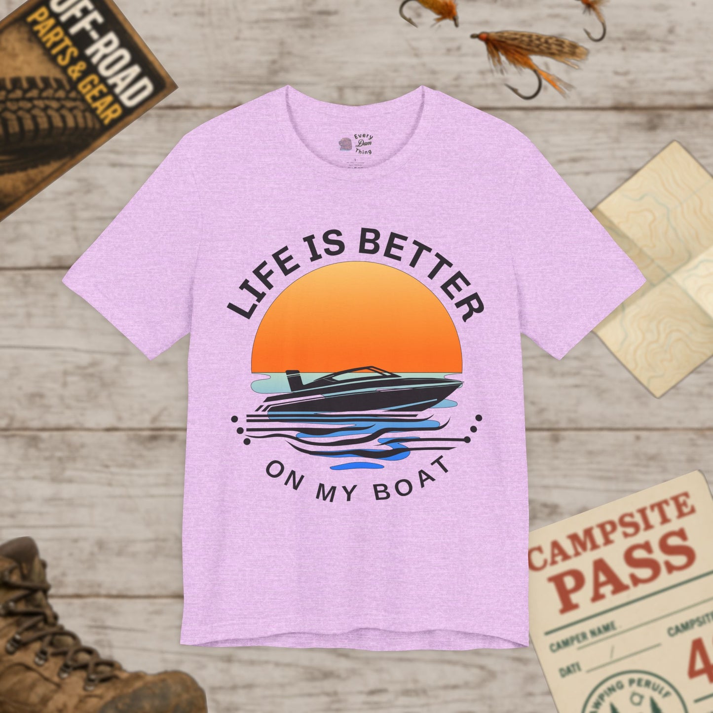 Life is Better On My Boat Unisex Jersey Tee Bella Canvas 3001