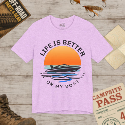 Life is Better On My Boat Unisex Jersey Tee Bella Canvas 3001