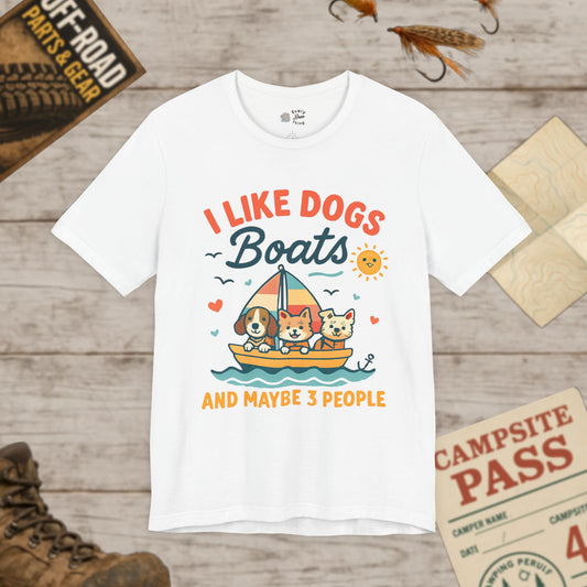 I Like Dogs, Boats Fun Cute T-Shirt