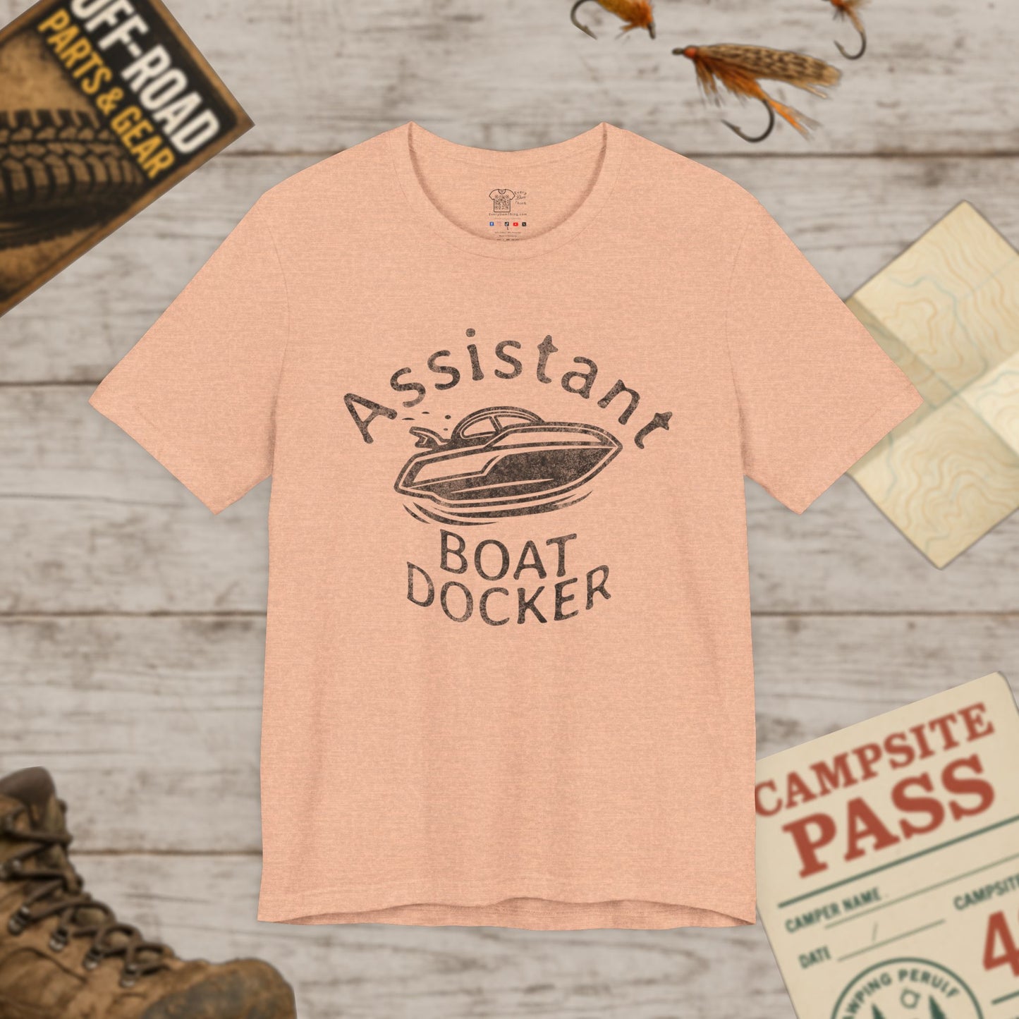 Assistant Boat Docker T-Shirt  Vintage Style Boating Tee for Dockhands & Crew