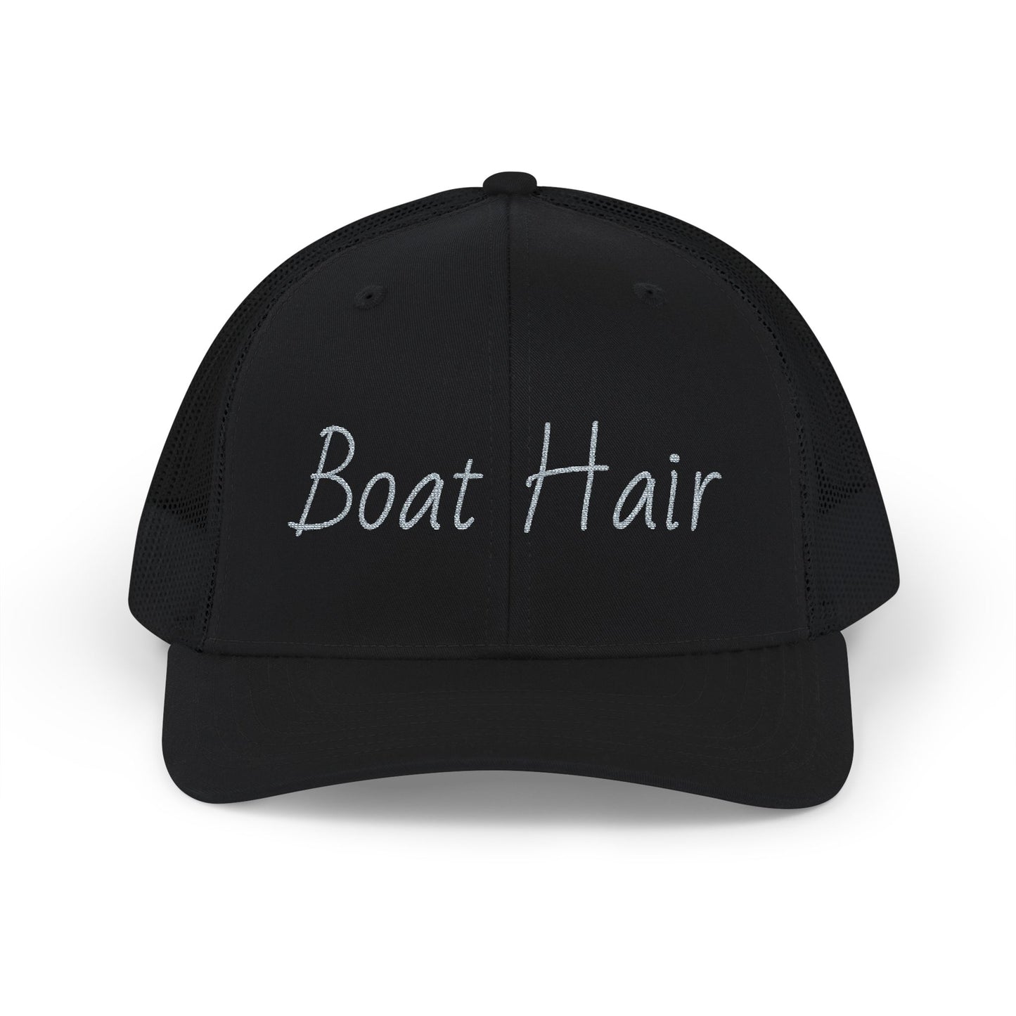 Boat Hair Embroidered Trucker Cap Casual Snapback Hat for Boating & Beach Days