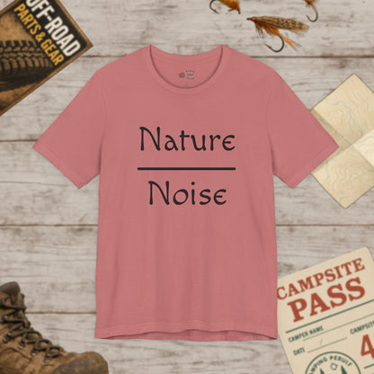 Nature Over Noise T‑Shirt  Minimalist Outdoors Tee Black Print