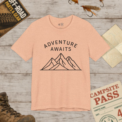Adventure Awaits Mountain T-Shirt Outdoor Lifestyle