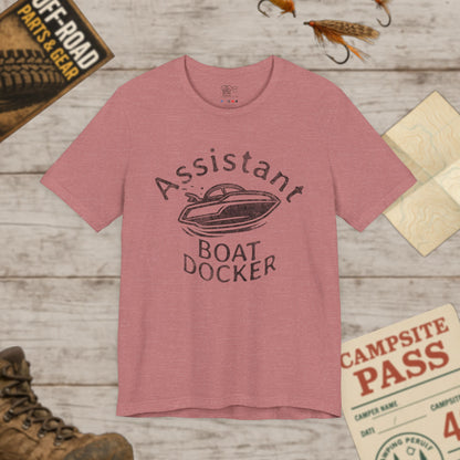 Assistant Boat Docker T-Shirt  Vintage Style Boating Tee for Dockhands & Crew
