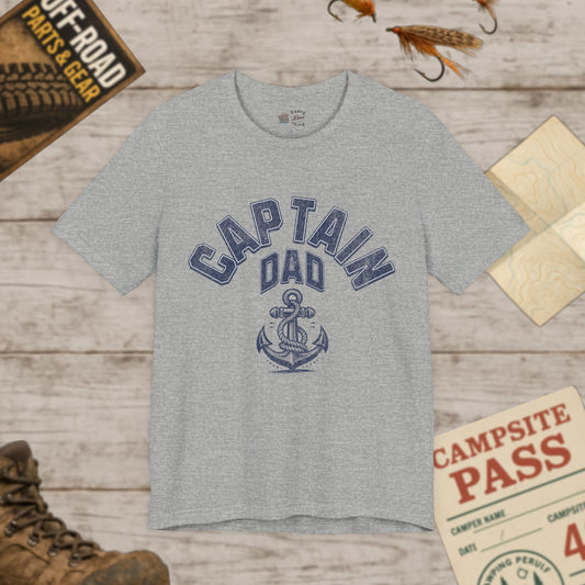 Captain Dad Short Sleeve Tee Bella Canvas 3001