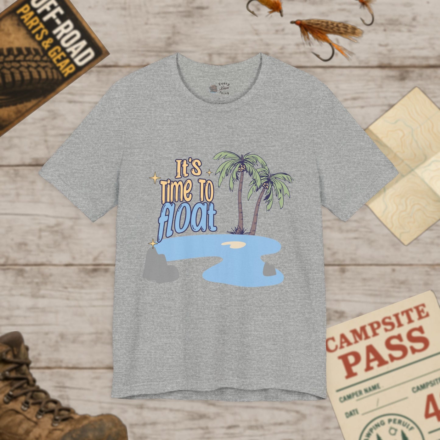 It's Time to Float Unisex Tee, Relaxation Shirt, Bella Canvas 3001