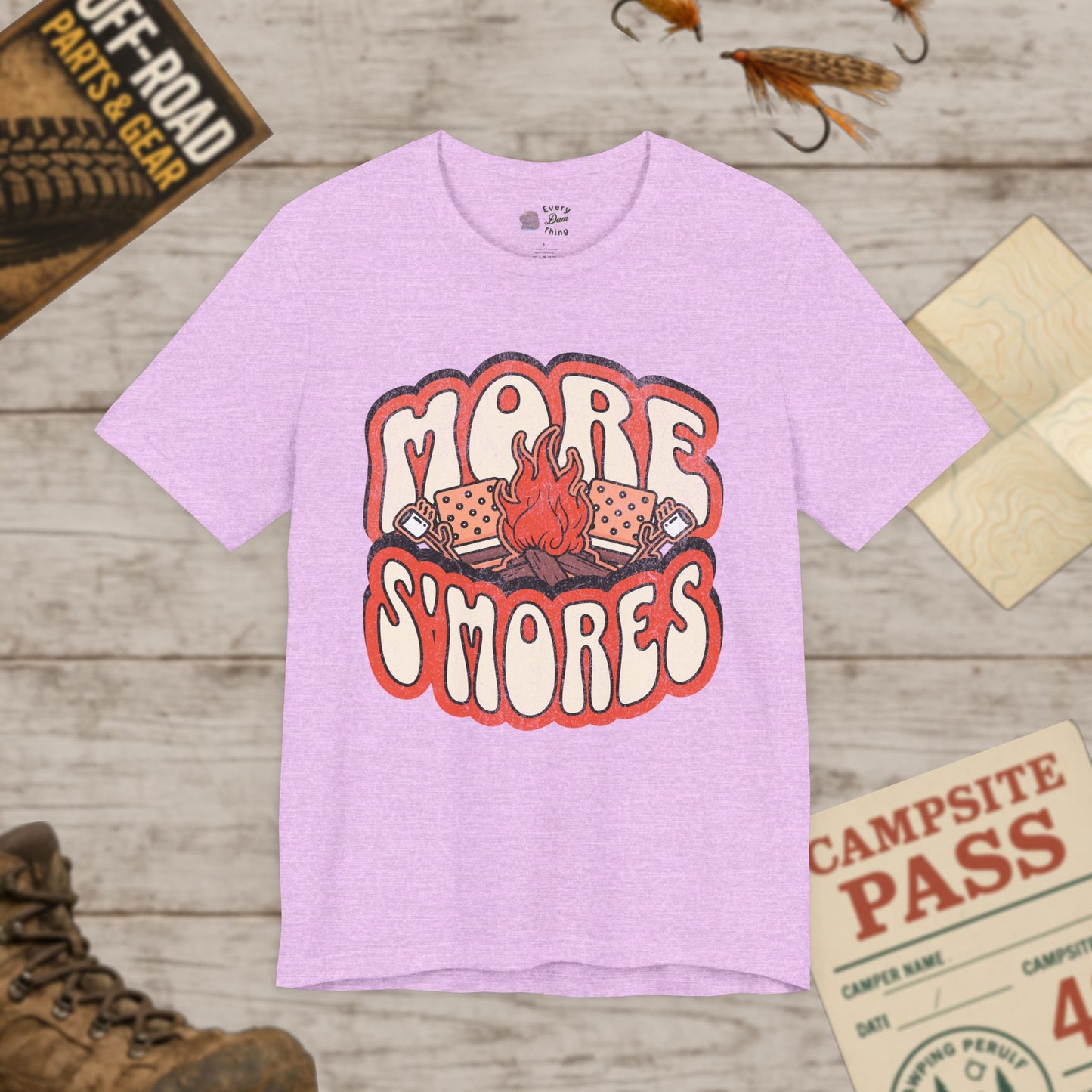 more s'mores Themed Unisex Tee, Campfire Shirt, Bella Canvas 3001