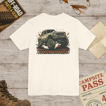 Off-Road Truck Tee Mud & Trail Graphic Short Sleeve Shirt Front & Back Print
