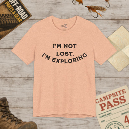 Adventurer's Unisex Short Sleeve Tee "I'm Not Lost, I'm Exploring" Bella+Canvas 3001