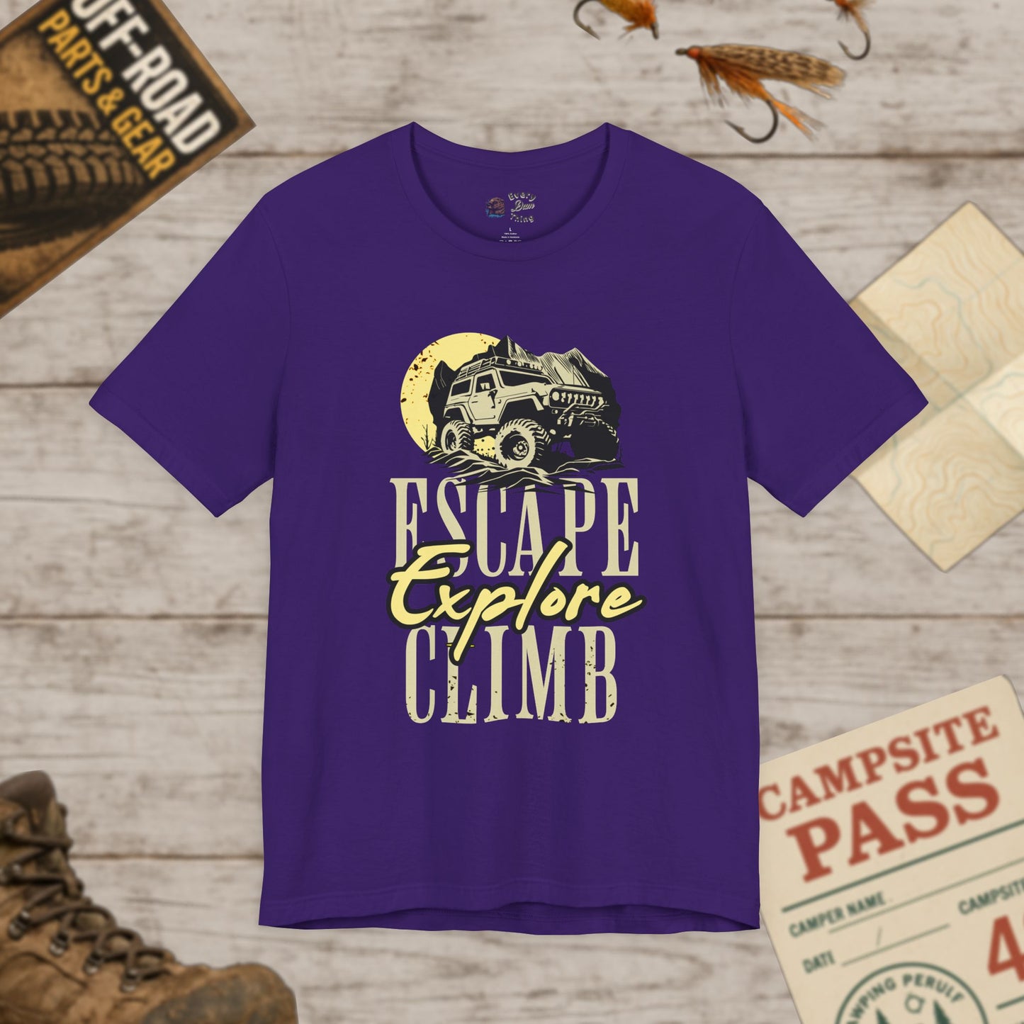 Escape, Explore, Climb Unisex Tee Bella Canvas 3001