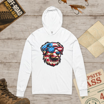 Patriotic Dog Themed Unisex Hoodie Bella+Canvas 3512