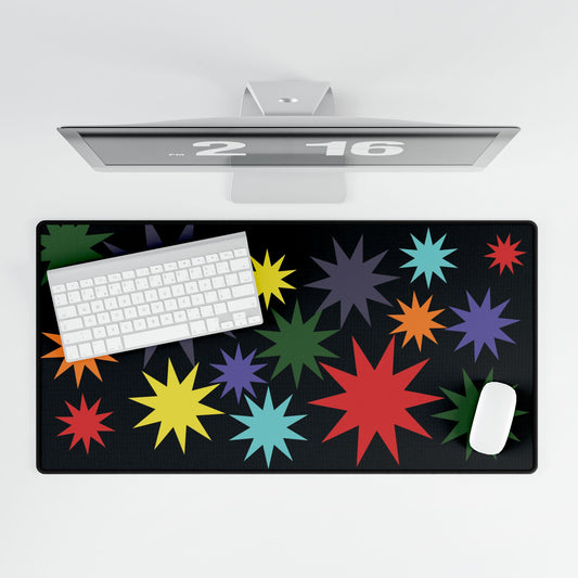 Colorful Starburst Desk Mat Mouse Pad