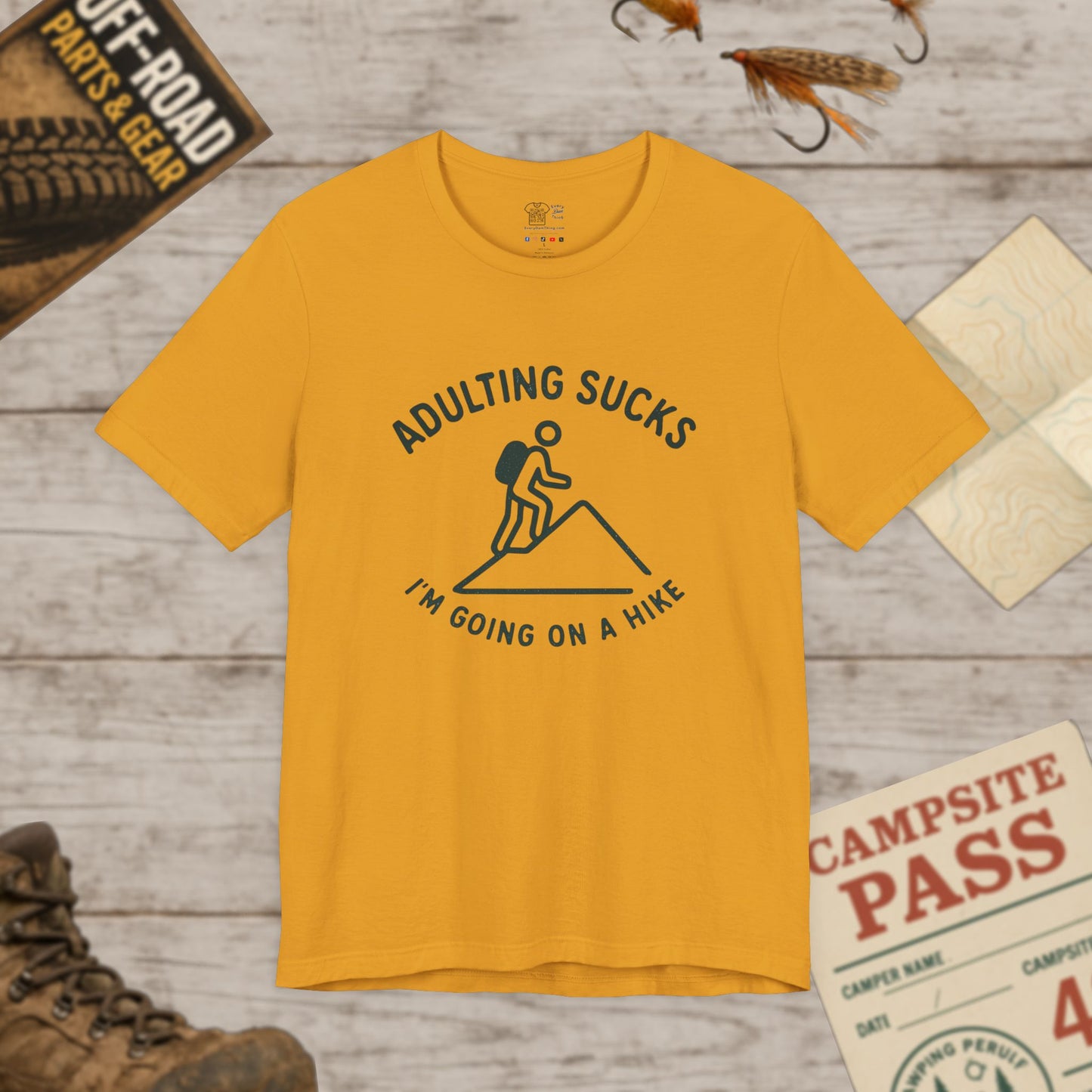 Adulting Sucks I'm Going On A Hike T-Shirt Bella Canvas 3001