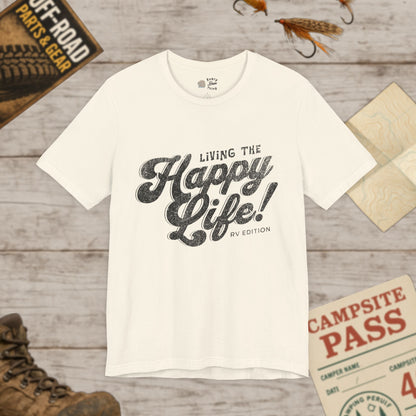 Living the Happy Life Unisex Jersey Tee Bella Canvas 3001