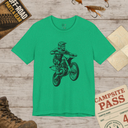 Motocross Dirt Bike Rider Tee — Off-Road Motorcross Graphic T-Shirt
