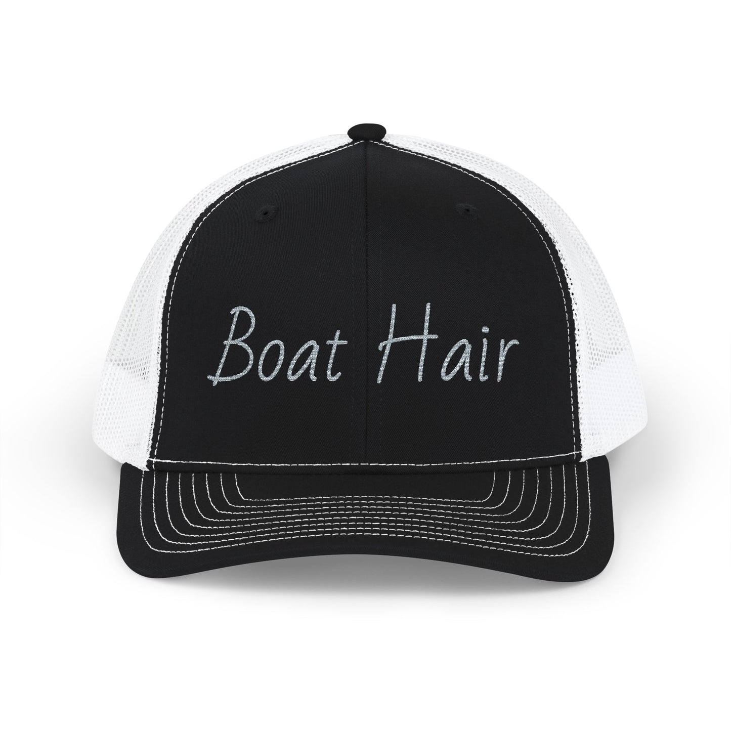 Boat Hair Embroidered Trucker Cap Casual Snapback Hat for Boating & Beach Days