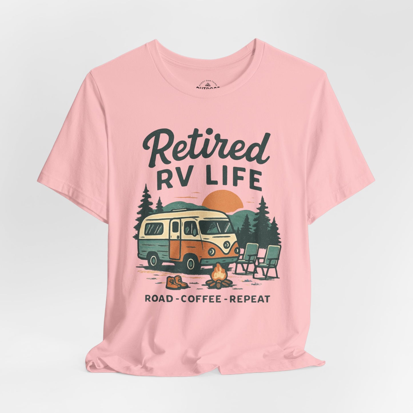 Retired Road Coffee Graphic T-Shirt