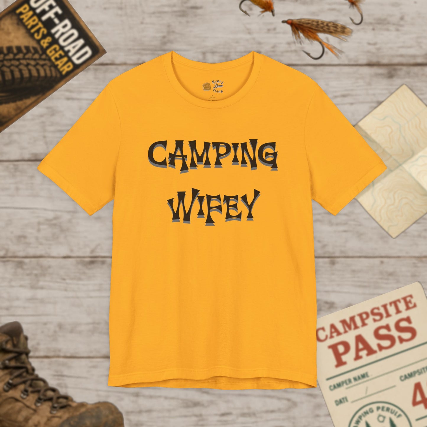 Camping Wifey Unisex Jersey Tee Bella Canvas 3001
