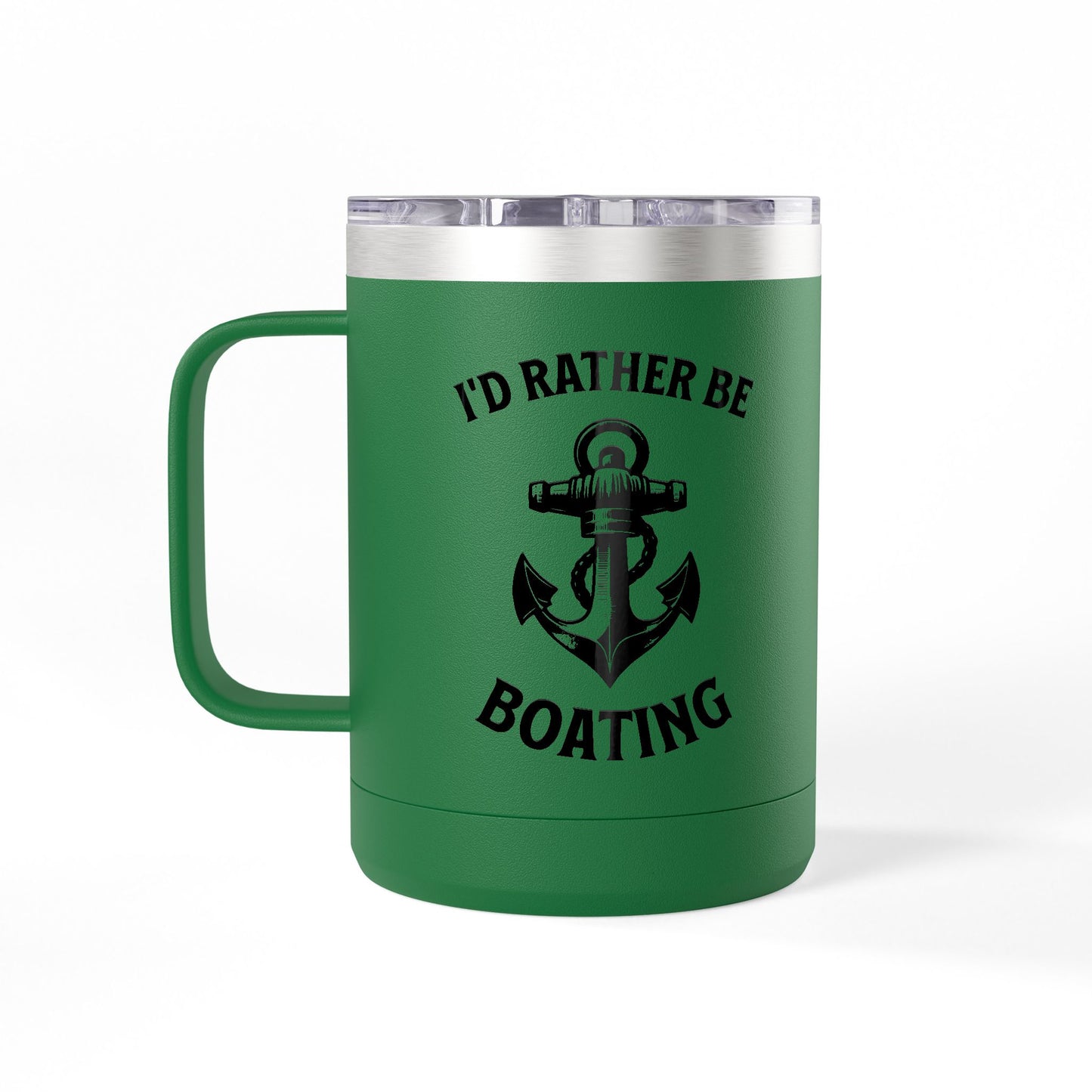 I'd Rather Be Boating 15oz Travel Mug Multiple Colors