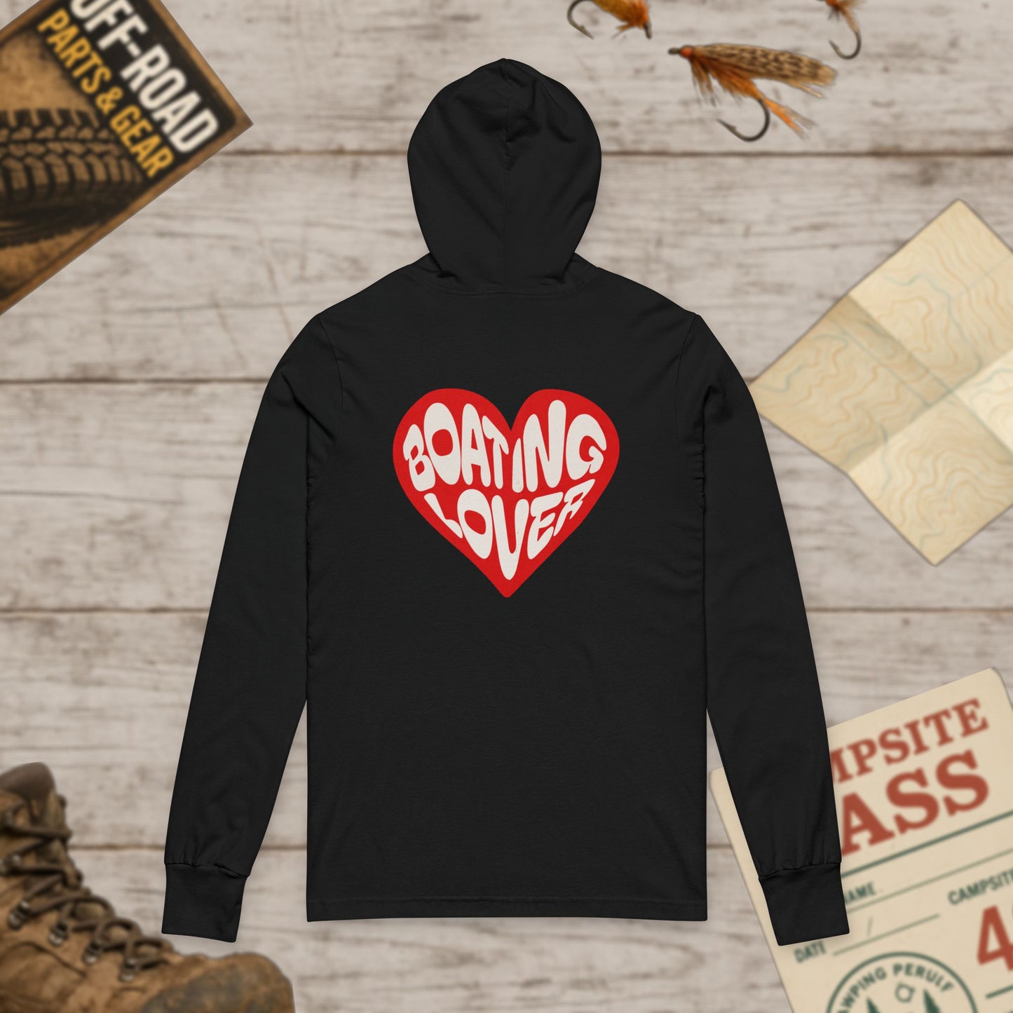 Boating Lovers Unisex Hoodie Tee Heart Design Bella Canvas