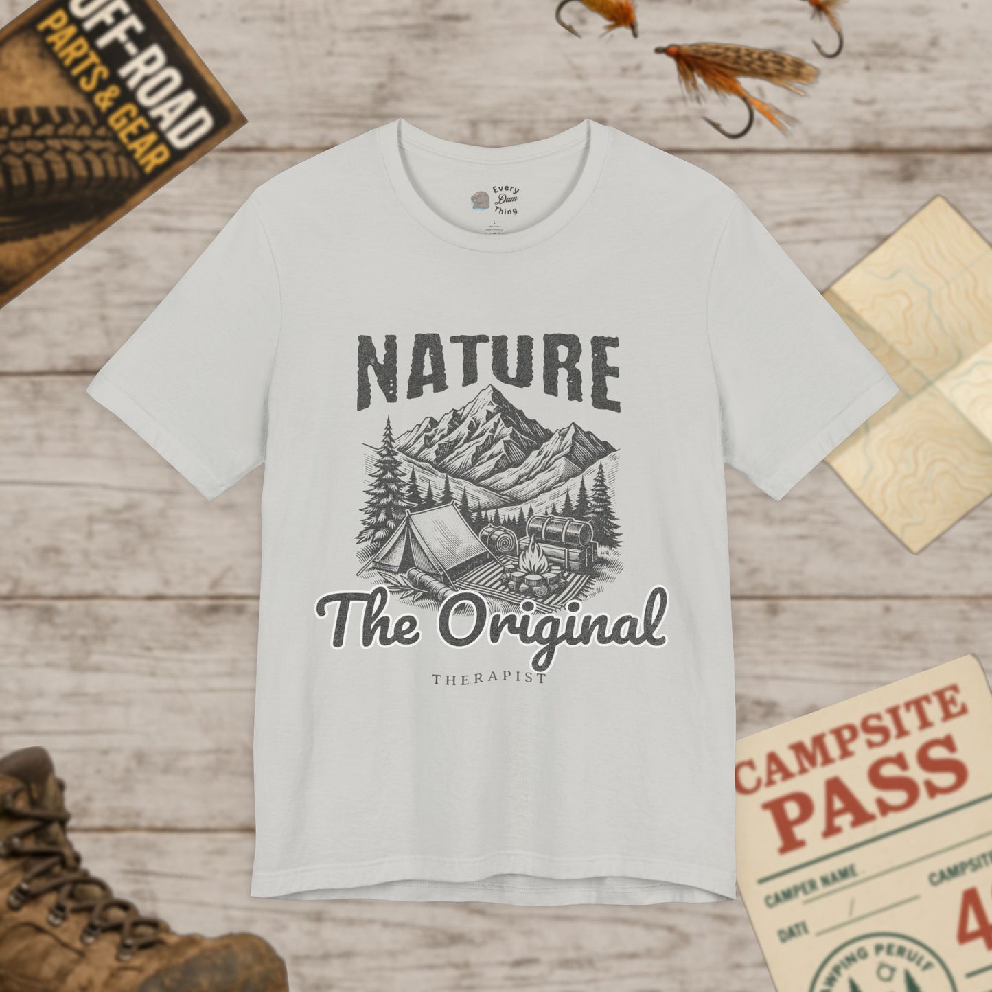 Nature OG Therapist Short Sleeve Tee Bella Canvas 3001 BLK Print