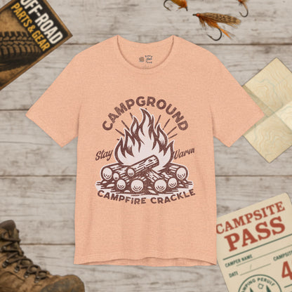 Campfire Vibes Unisex T-Shirt | Stay Warm Tee Bella Canvas 3001