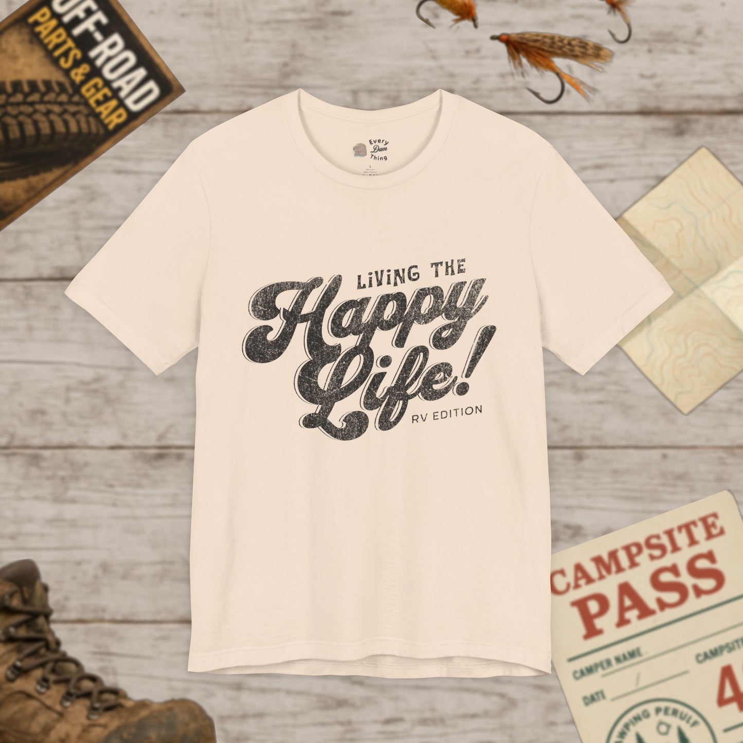 Living the Happy Life Unisex Jersey Tee Bella Canvas 3001