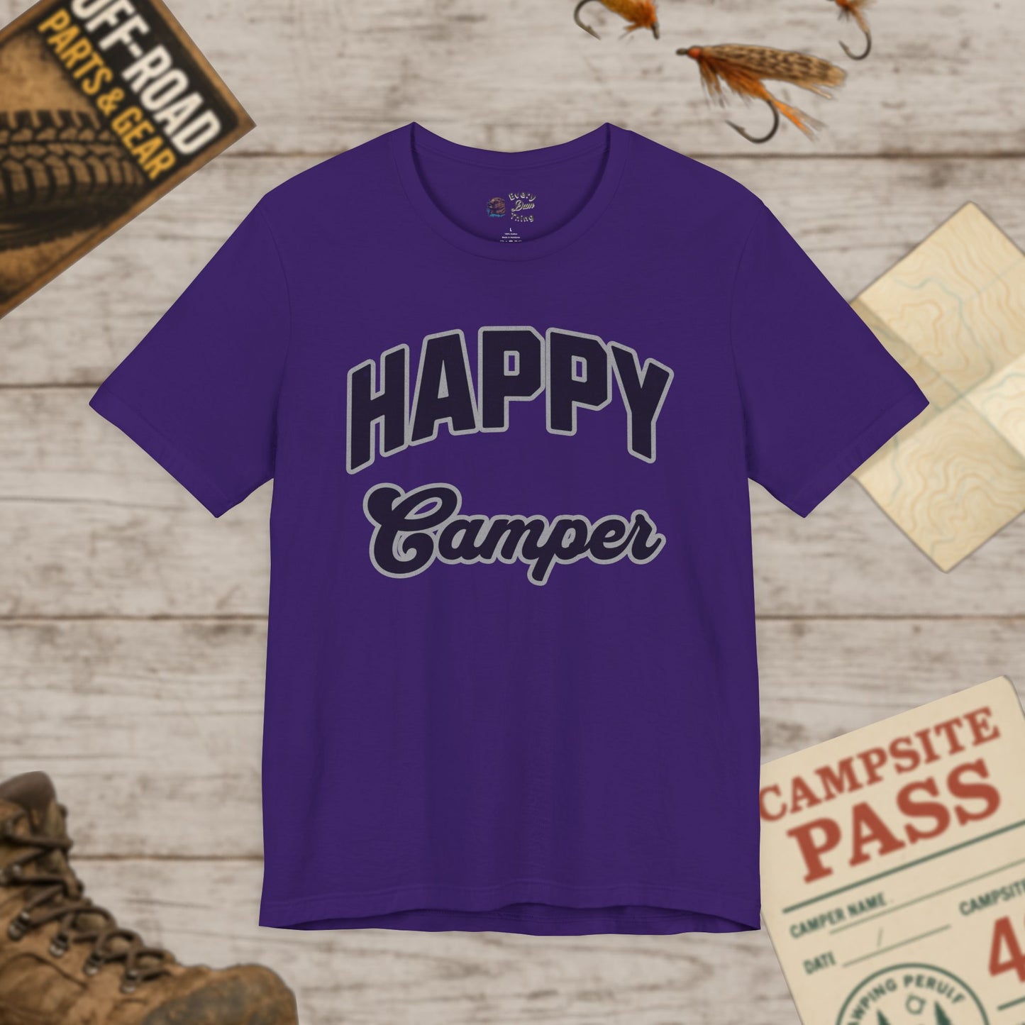 Happy Camper Unisex Jersey Tee Bella+Canvas 3001