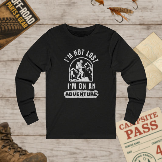 Unisex Adventure Long Sleeve Tee - I'm Not Lost, I'm On An Adventure Bella+Canvas 3501