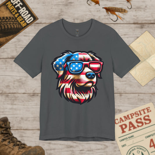 Patriotic Dog Tee Bella Canvas 3001