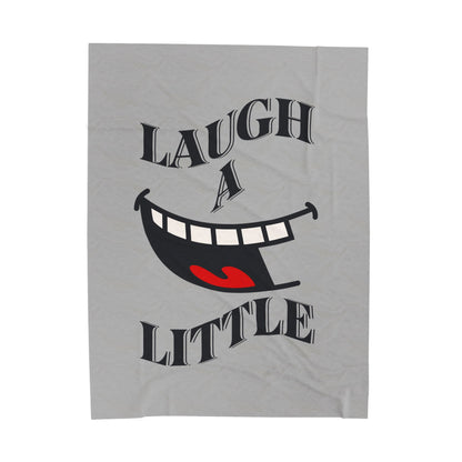Laugh a Little Velveteen Plush Blanket