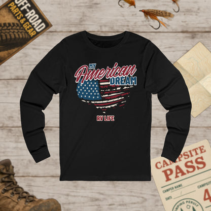 My American Dream RV Life Long Sleeve Tee Bella Canvas 3501