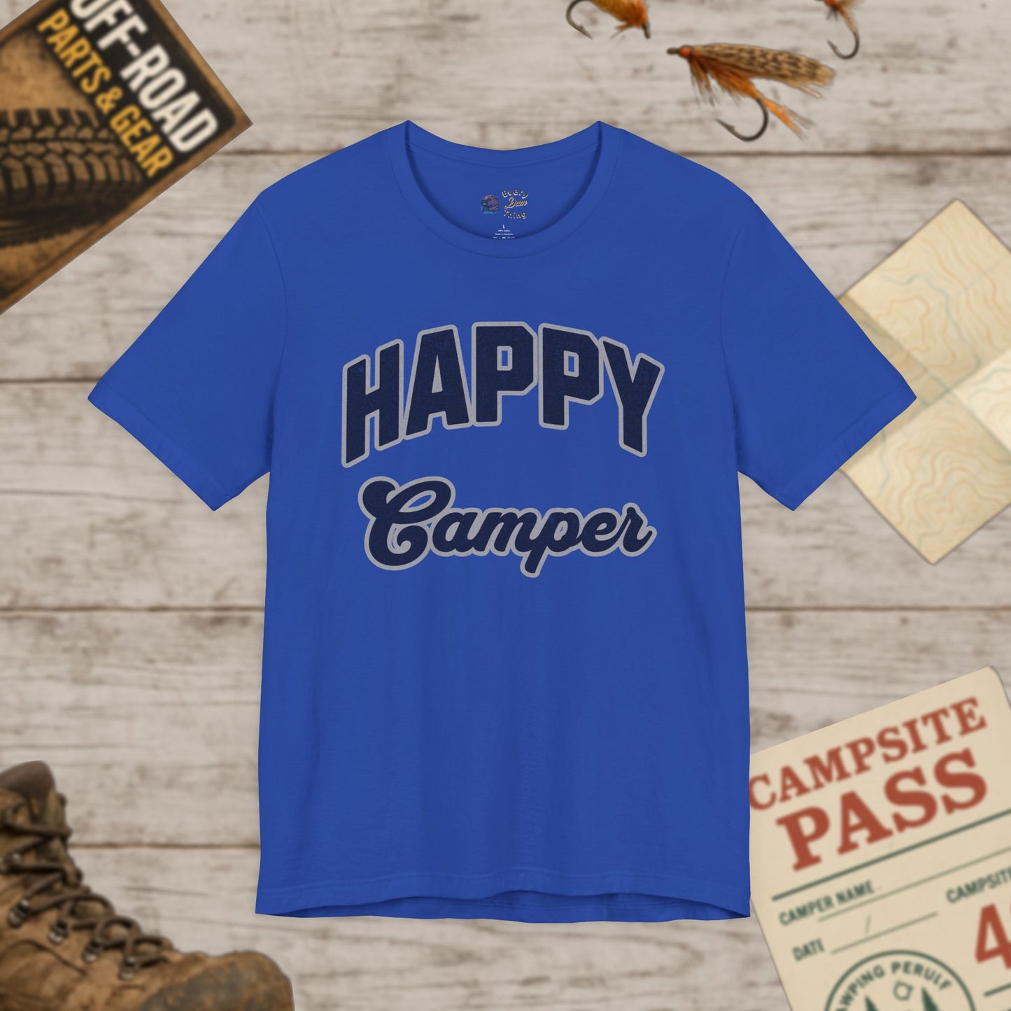 Happy Camper Unisex Jersey Tee Bella+Canvas 3001