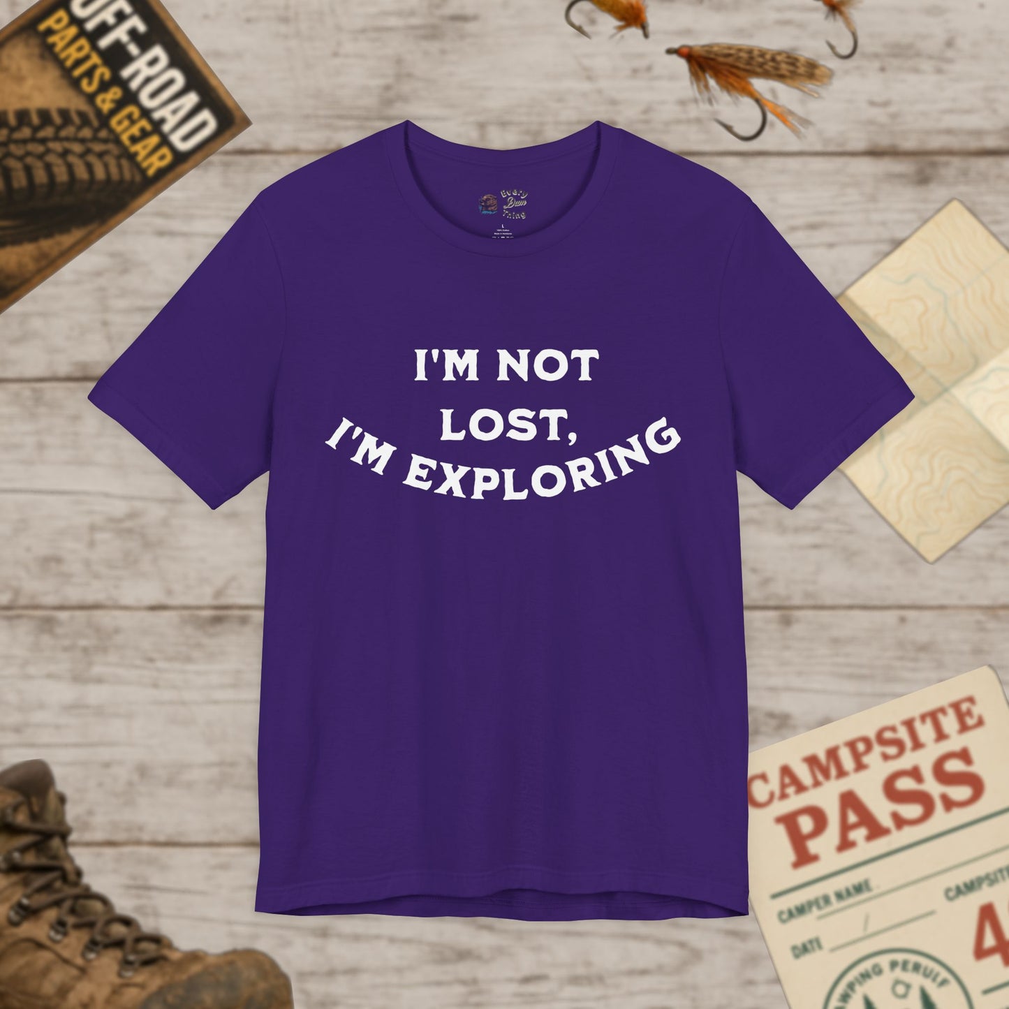 Exploration Quote Unisex Tee "I'm Not Lost, I'm Exploring" Bella+Canvas 3001