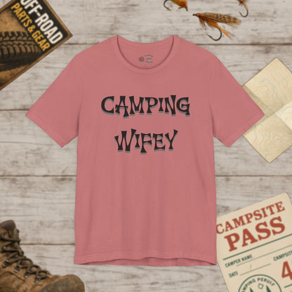 Camping Wifey Unisex Jersey Tee Bella Canvas 3001