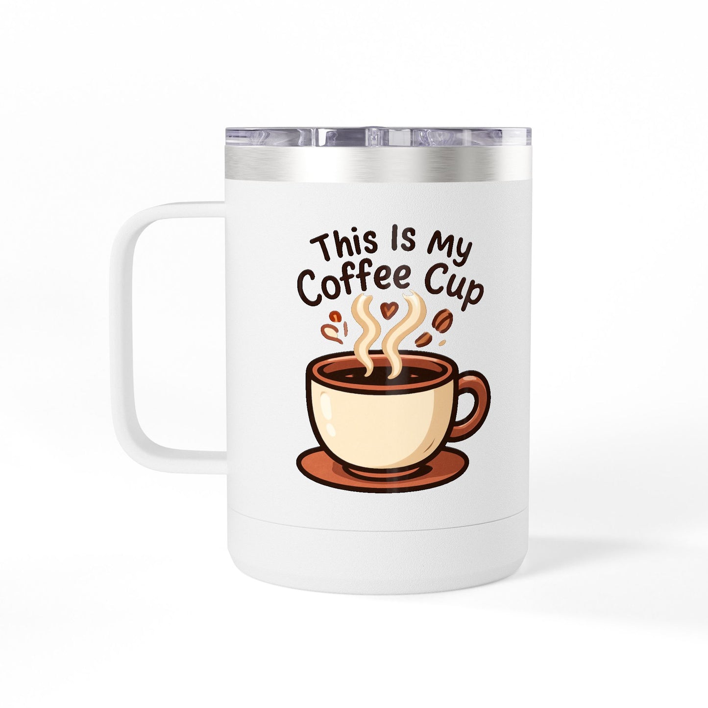 Coffee Mug Tumbler Cute Cup Insulated Travel Mug, 15oz