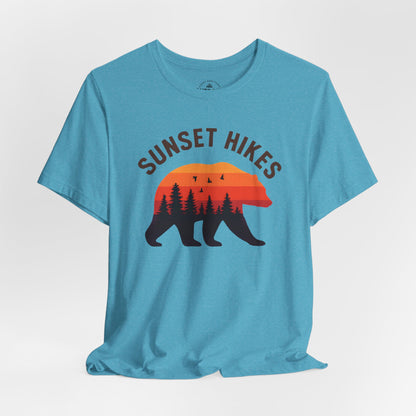 Sunset Hikes Bear T-Shirt Graphic