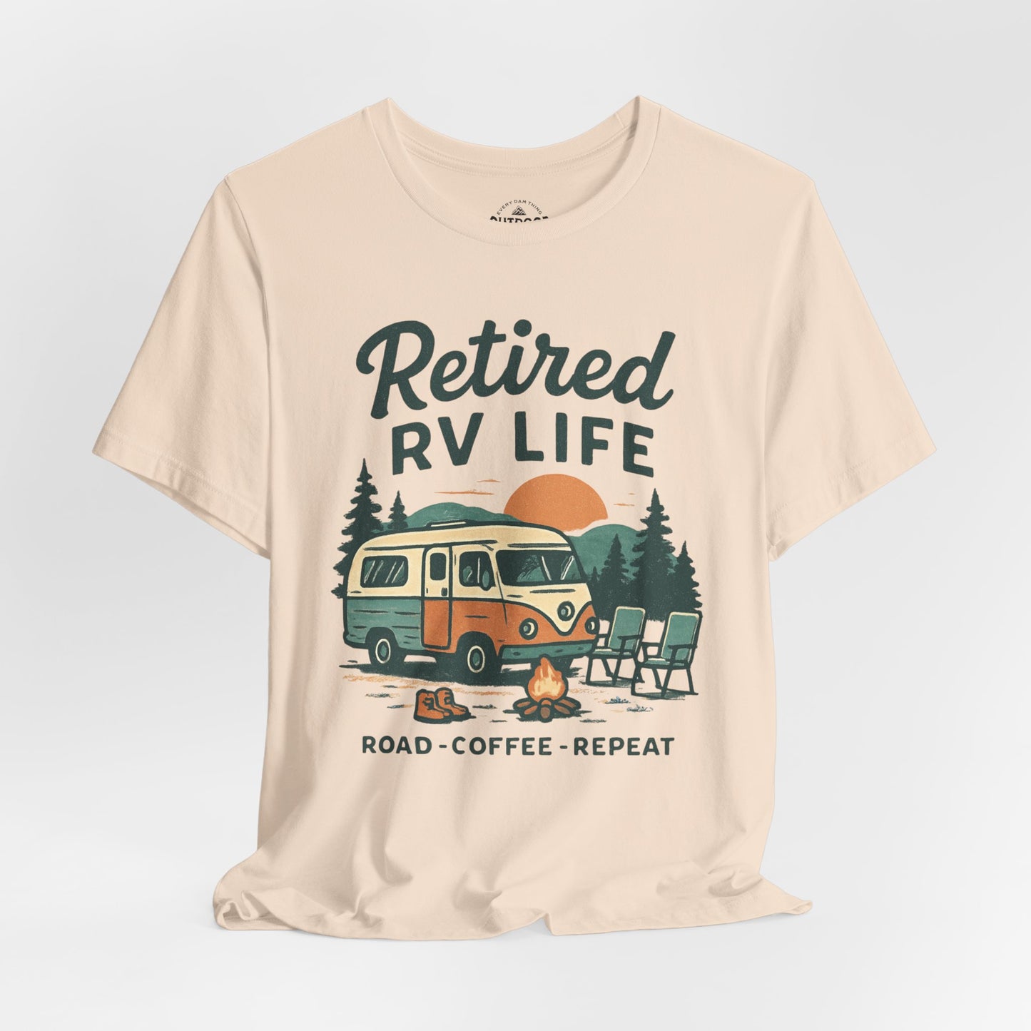 Retired Road Coffee Graphic T-Shirt
