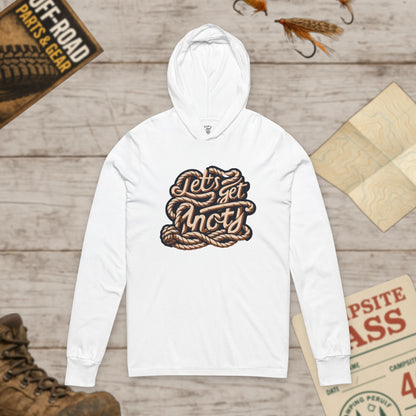 Unisex Hooded Long Sleeve Tee Let's Get Knotty Bella+Canvas 3512