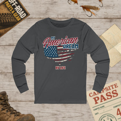 My American Dream RV Life Long Sleeve Tee Bella Canvas 3501
