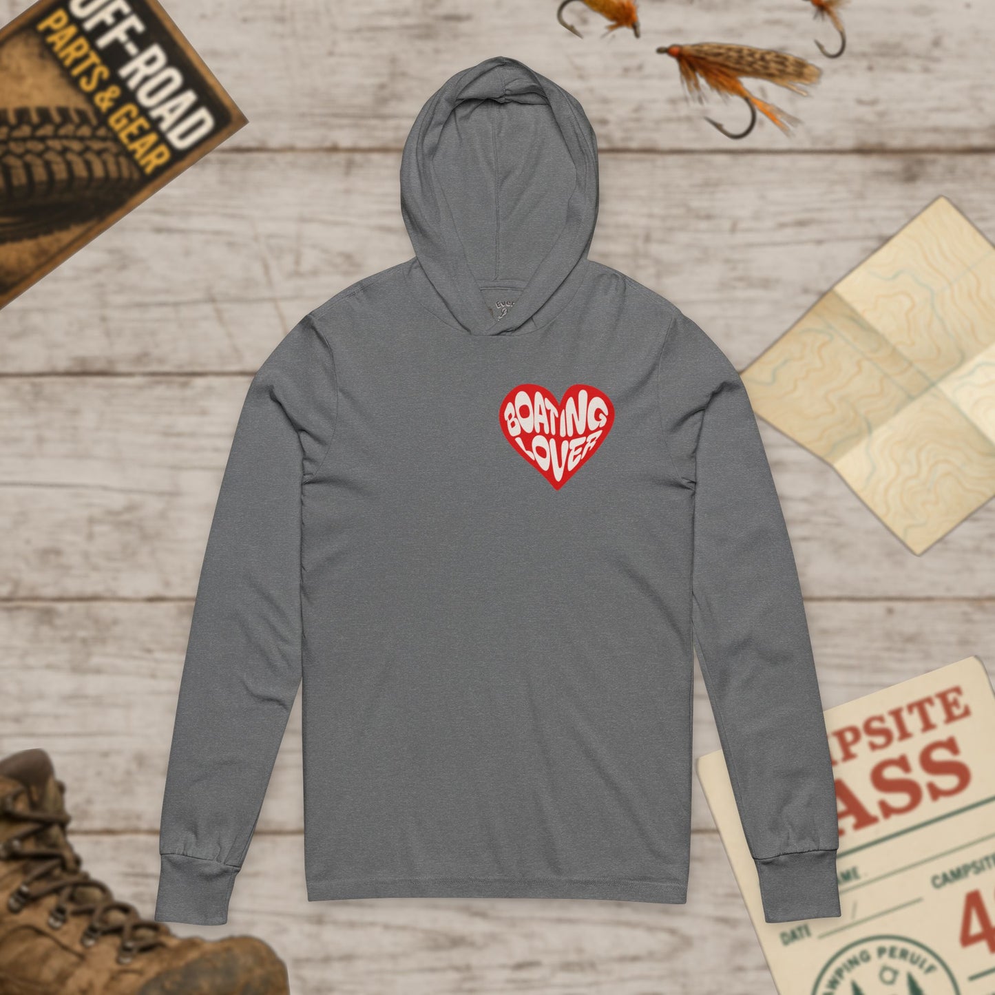 Boating Lovers Unisex Hoodie Tee Heart Design Bella Canvas