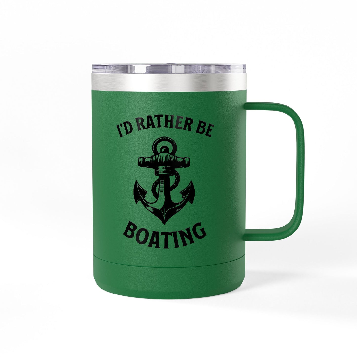 I'd Rather Be Boating 15oz Travel Mug Multiple Colors