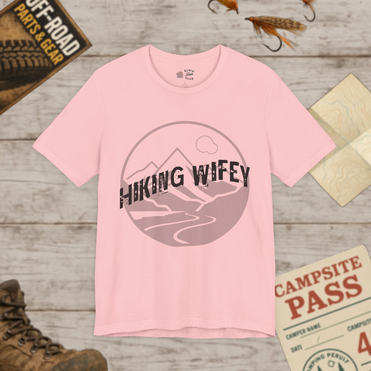 Hiking Wifey Graphic Tee Bella Canvas 3001